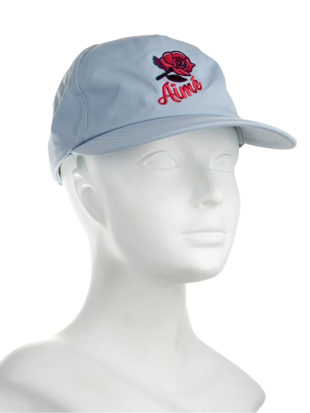 Aime Leon Dore Light Blue Cap with Red Rose Embroidery